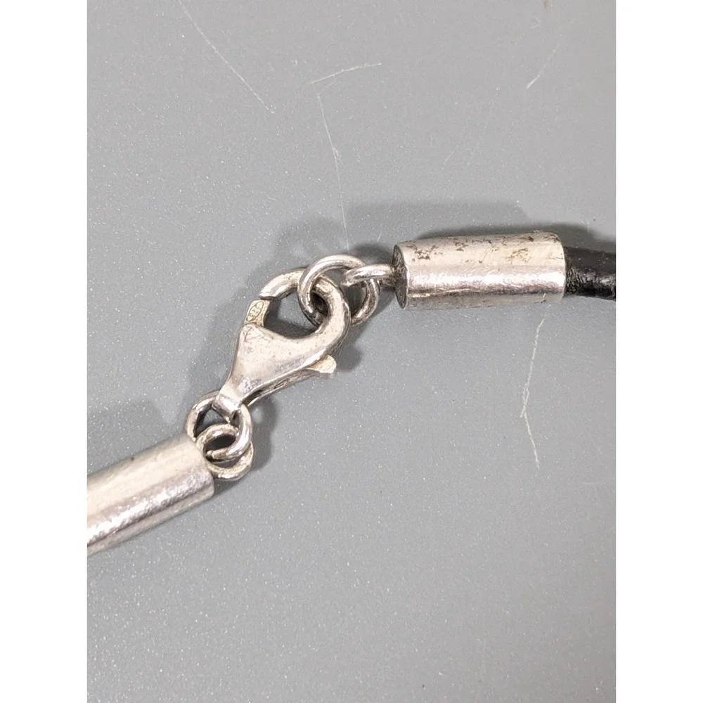 Silpada‎ 925 Black Leather Cord necklace 16 inch